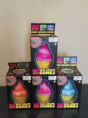 Authentic NeeDoh Nice Cream Cone - Pink, Orange & Blue -Listing Is For ONE NWT